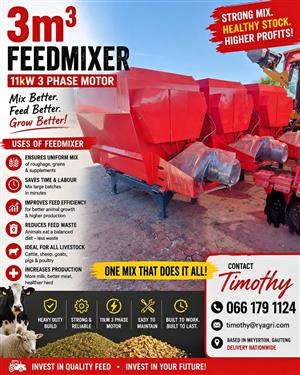 3 Cube Feed Mixer (3Phase 11Kw)