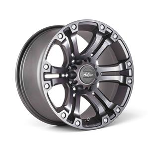 18″ A-Line Granite 6×139 Charcoal Grey Rivets Milled Alloy Wheels