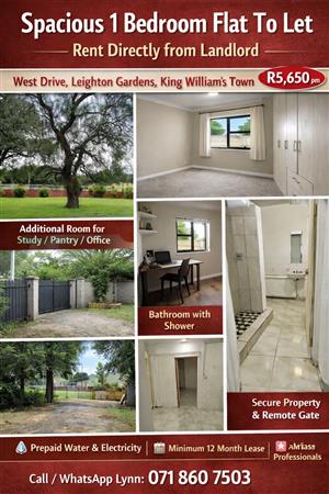 FLATS TO RENT KING WILLIAMS TOWN 