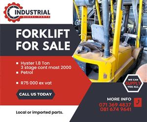 Hyster forklift for sale