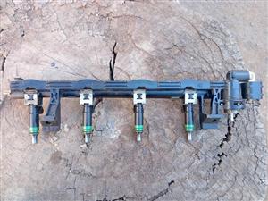Ford Icon/Fiesta/Figo Durateck complete injector rail 4x injectors