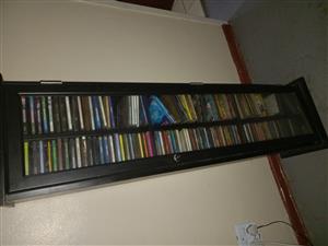 WOOD CD RACKwith about 200 cds