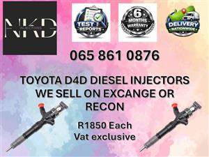 Toyota D4D diesel injectors for sale in Gauteng 