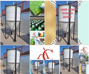 Cone shape detergent mixing machine, very good condition with speed control, com