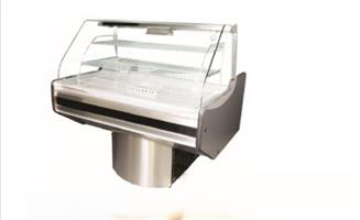 CURVED GLASS PIE WARMER S/STEEL EXT PED (1280x1100x1350mm)-CGPW12SSEP	