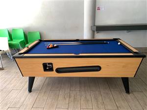 Coin operated pool table  