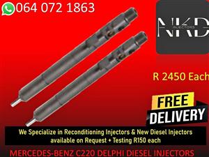 MERCEDES C220 DELPHI DIESEL INJECTORS FOR SALE