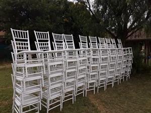 Tables, Crockery, Stretch tents, Tiffany chairs, Wimbledon chairs, Heaters 