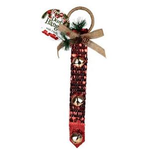 Festive Christmas Door Hanger with Bells 45 cm