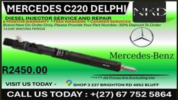 Mercedes C220 Delphi Diesel Injectors on Recondition
