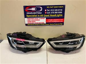 Audi RS3 S3 left and right side xenon headlights