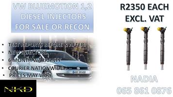 Volkswagen 1.2 diesel injectors for sale we sell or recon 
