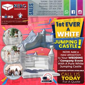 White jumping castle