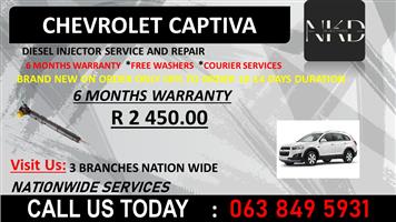 CHEVROLET CAPTIVA DIESEL INJECTORS PHOENIX KWAZULU NATAL               