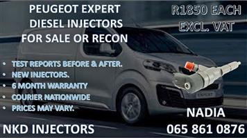 PEUGEOT EXPERT DIESEL INJECTORS FOR SALE. REBUILT AND TESTED