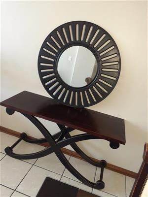 Stand and wall mirror set