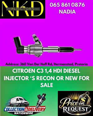 CITROEN C3 1,4 HDI DIESEL INJECTORS FOR SALE - 6 MONTHS WARRANTY