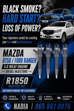 DIESEL INJECTORS FOR SALE FOR MAZDA BT50 NATIONWIDE