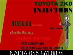 2KD TOYOTA DIESEL INJECTORS FOR SALE OR TO RECON WITH WARRANTY