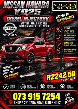Nissan Navara Yd25 Denso Diesel Injectors 