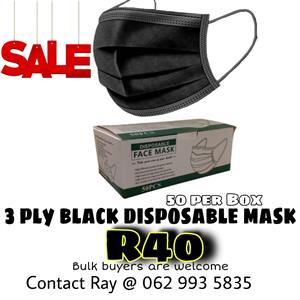 3ply fack mask(black) 