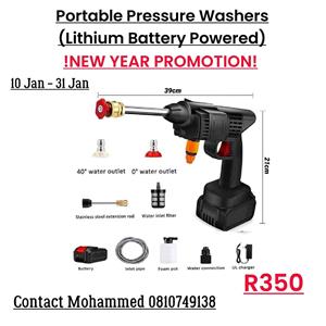 Portable Rechargeable Pressure Washers