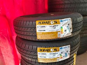 2 x Kpatos Brand New Tyres - Size 155/80R13