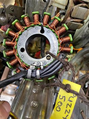Puzey 500 stator coil. Meyerton bike scrapyard new and secondhand spares.