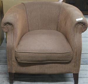 Brown 1 seater couch S051550A #Rosettenvillepawnshop