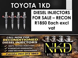 TOYOTA 1KD - PERFORMANCE DIESEL INJECTORS FOR SALE 