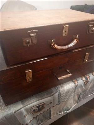 Antique Wooden Suitcases