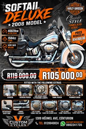 Price Has Been Reduced on this Softail Deluxe!