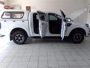 2015 FORD RANGER DOUBLE CAB MANUAL  2.2 6SPEED 4X4 CANOPY WHITE DIESEL 105.000KM 