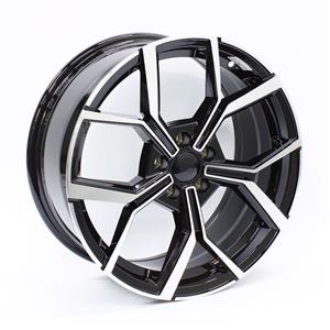 17″ QS 5563 5×100 Black Machine face Alloy Wheels