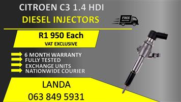CITROEN C3 1.4 HDI DIESEL INJECTORS FOR SALE OR RECON WITH 6 MONTH WARRANTY     