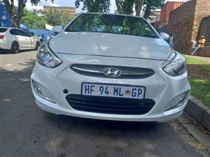 2018 Hyundai Accent 1.6 Petrol Sedan 75000km  Automatic  White Color