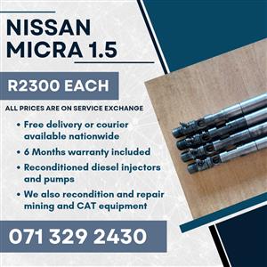 NISSAN MICRA 1.5 INJECTORS FOR SALE WITH WARRANTY INCLUDED 
