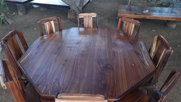 8 sitter table & chairs
