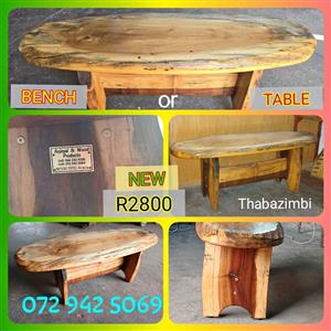 Coffee Table / Bench for sale with life edge