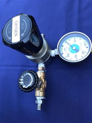 TESCOM 44-2200 single-stage regulator with Gauge and Hoke valve and swage lock fittings