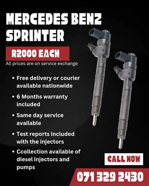 MERCEDES BENZ SPRINTER INJECTORS FOR SALE WITH WARRANTY 