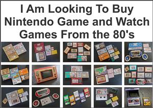 Looking to Buy Nintendo Game and Watch games from the 80's