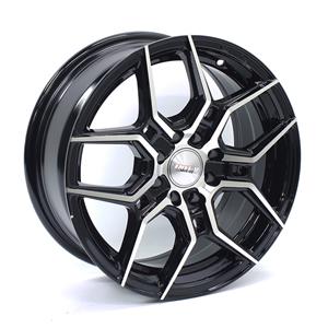 15″ A-Line Hostage 4/100 & 4/108 Black Machine Face Alloy Wheels