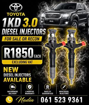 TOYOTA 1KD 3.0 DIESEL INJECTORS FOR SALE