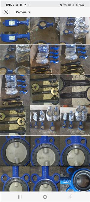 26 Hawk Butterfly Valves & 4 Handles for sale 