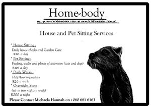 House and Pet Sitting Services