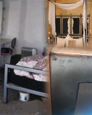 Double Bed + Mattress Heavy-Duty Custom Steel 