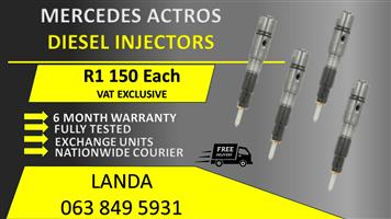 MERCEDES ACTROS DIESEL INJECTORS FOR SALE OR RECON WITH WARRANTY                