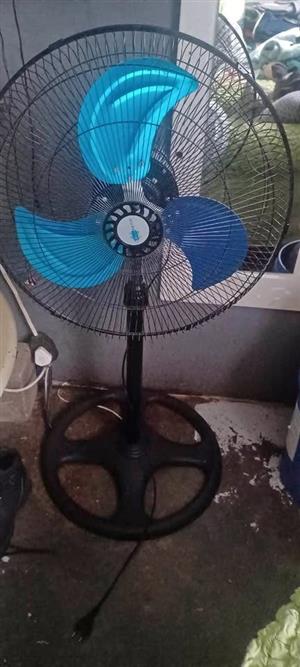 Blue tech pedestal fan