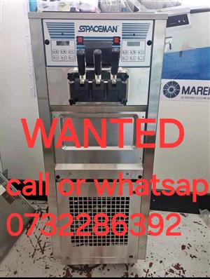ICE CREAM MACHINE WANTED 